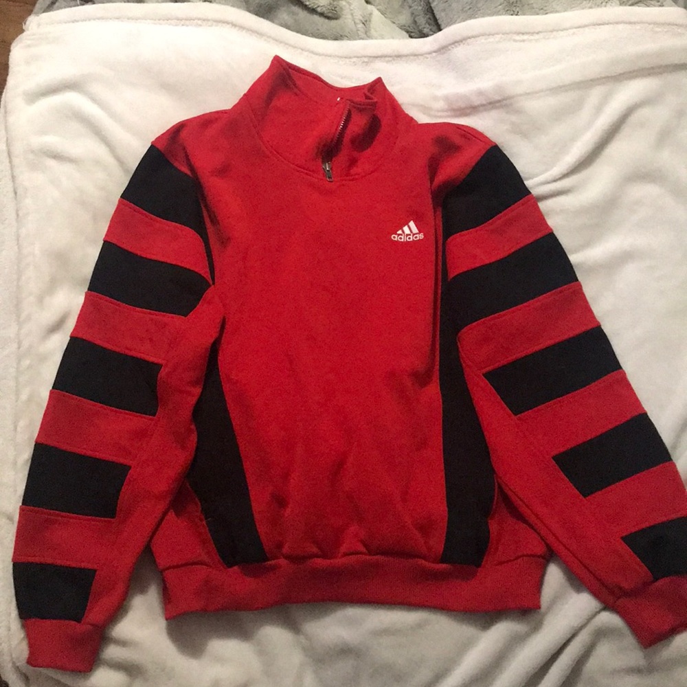 Black and Red Adidas Pullover